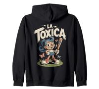 La Toxica Style rétro Cartoon Amusant Baseball Latino Sweat à Capuche
