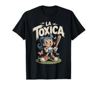 La Toxica Style rétro Cartoon Amusant Baseball Latino T-Shirt