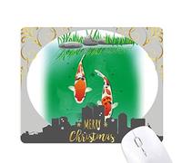 la tradition chinoise deux poissons la nuit de noël, tapis de souris en caoutchouc