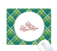 La tradition du bonheur réseaux verte grille pixel tapis de souris