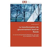 La Transformation Du Gouvernement Local En Russie