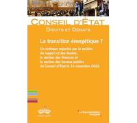 La transition énergétique ?: Un colloque organisé par la section du rapport et des études, la section des finances et la section des travaux publics du Conseil d’État le 14 novembre 2022