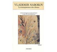 La Transparence des choses - Vladimir Nabokov - Fayard - broché - Roman