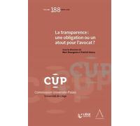 La transparence : une obligation ou un atout pour l'avocat ? - Henry Patrick - Anthemis - broché - Etude