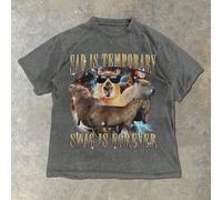 La tristesse est temporaire, t-shirt graphique femme 90s Y2K rétro, pour le printemps L,M,S,XL,XSAnimal,LettresTissu tricoté