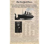 - La une du the new york times sur le titanic newspaper new york times film poster 61 x 91,5 cm
