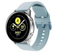 La vaah Bracelet de montre compatible avec Samsung Galaxy Watch Active, 20 mm Bracelet de rechange en silicone souple pour Galaxy Watch Active 2 44 mm/ Active 40 mm/Gear Sport Smart Watch (Bleu clair)