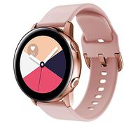 La vaah Bracelet de rechange en silicone souple pour Samsung Galaxy Watch Active/Active 2 44 mm/Galaxy Watch Active 40 mm Rose