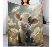 La Vache Couverture Polaire en Flanelle Flannel, Couvertures Lit en Peut Être Utilisée comme Draps De Lit, Housse De Canapé 140×180cm