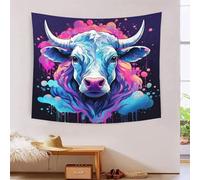 La vache Musk 3D Effet Tapisserie Art Mural Tapisserie Murales Tapisserie Murale Tissu Pour La Décoration De Chambre À Coucher, Décorations Murales, Art Mural, Nappes Tenture Murale 70cmx100cm