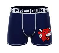 La vache qui rit Freegun x, Boxer Homme en Microfibre, Motif Tête Bleue, sous-vêtement (FR/ES, Alpha/Lettres, TTG, Taille Normale, Taille Normale, Bleu)