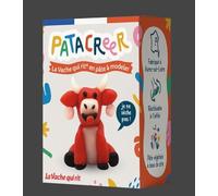 La Vache qui rit Patacreer, Kit de Pâte à Modeler, 4 Bâtons Rouge Blanc Noir, 30g, Fabriqué en France