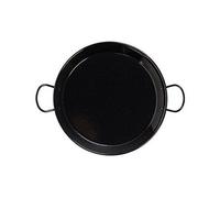 La valenciana poêle à paëlla en acier émaillé compatible avec plaque à induction poignées en céramique noir 30 cm
