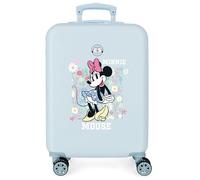 La Valise Rigide à 4 Roues Disney Minnie Happy avec Serrure à Combinaison pour Enfants est fabriquée en ABS, Un matériau Rigide et léger.