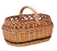 La Vannerie d'Aujourd'hui Panier Ovale Osier Buff/teinté lacerie