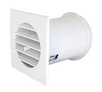 La ventilation acq10cb-y acq10cb Aircontrol Grille Quadra avec vanne thermostatique pour climat mite 126 x 126 mm, blanc