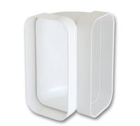 La ventilation ccv157b courbe verticale en ABS pour tube rectangulaire, 150 x 70 mm