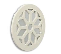 La ventilation cergrsbix Grille de ventilation en céramique grès, blanc, diamètre 200 mm