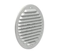 La ventilation GZKT125R Grille de ventilation ronde en métal à superposer avec filet antisepte. Dimensions : Ø 150 mm. Aluminium