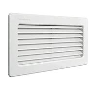 La Ventilazione C229B Grille terminale 256 x 126 mm en ABS à encastrer. Couleur : blanc.
