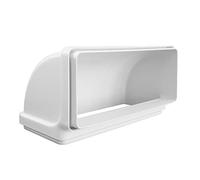 La Ventilazione CCV229B Courbe verticale 220x90 mm en ABS avec embouchures F/F pour tubes rectangulaires. Couleur blanche