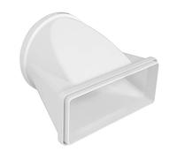 La Ventilazione CGO229B Joint Horizontal de Tube Rond Ø 150 mm à rectangulaire 220 x 90 mm en ABS, Blanc, ø 150/220x90 mm