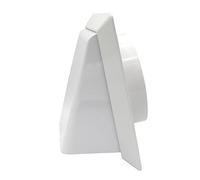 La Ventilazione CP19125RB-Y CP19125RB Capote Coupe-Vent avec Filet Anti-Insectes pour Tuyau ø 125 mm Blanc