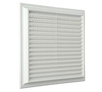 La Ventilazione G15R2424B Grille d'aération carrée en Plastique, Blanc, 240 x 240 mm
