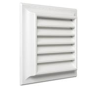 La Ventilazione G1R1414B Grille d'aération carrée en plastique Blanc 140 x 140 mm