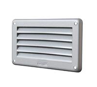 La Ventilazione GAL106R Grille d'aération rectangulaire en aluminium argenté avec filet anti-insectes Dimensions 100 x 60 mm