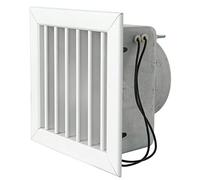 La Ventilazione GCMIB1615100 Grille pour cheminées avec ventilateur électrique, aluminium peint 160 x 160 mm, blanc