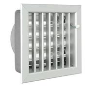 La Ventilazione GCSIAL1818120 Grille de Ventilation encastrable pour cheminées, Aluminium, 180x180 mm