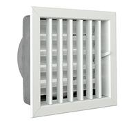 La Ventilazione GCSIB1818140 Grille encastrée pour cheminées, aluminium blanc, 180 x 180 mm