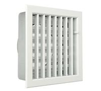 La Ventilazione GCSIB2020140 Grille encastrée pour cheminées, aluminium peint blanc, 200 x 200 mm