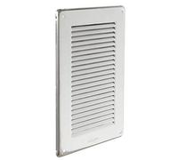 La Ventilazione GIN1424R Grille de ventilation inox 430 rectangulaire à superposer avec filet anti-septs, dimensions 140 x 240 mm