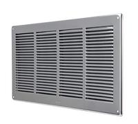 La Ventilazione GIN4424 Grille de ventilation rectangulaire en acier inoxydable 430 à superposer Dimensions 440 x 240 mm