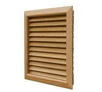 La Ventilazione Grille d'aération carrée en bois laqué pour installation - Dimensions : 172 x 172 mm - Chêne verni - 172 x 172 mm - LGES160QL
