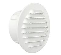 La ventilation gta80rb-y Grille ronde encastrable, aluminium laqué blanc