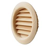 La Ventilazione LGRS100P Grille en bois ronde à encastrer, pin rouge, Ø 100 mm