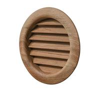 La Ventilazione LGRS100T Grille de ventilation ronde en teck à encastrer Diamètre 110 mm