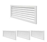 La Ventilazione P252510B-Y Grille de Ventilation, Blanc, 254x108 mm (Lot de 4)