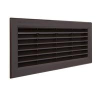 La Ventilazione P31R13M Grille de ventilation rectangulaire en plastique marron encastré avec filet anti-sept. Dimensions 315 x 136 mm