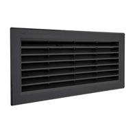La Ventilazione P31R13N Grille rectangulaire en plastique noir à encastrer avec filet anti-sept. Dimensions 315 x 136 mm, noir