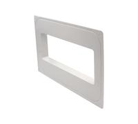 La Ventilazione PM229B Placca Bianca passaggio a Muro per tubi rettangolari 220x90 mm Senza imbocco Plaque pour Passage Mural, Blanc