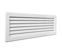 La Ventilazione PR3713B PR3713B-Y Grille en plastique rectangulaire à encastrer, blanc, 370 x 130 mm, passage d'air 85 cm²