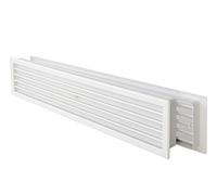 La Ventilazione PTT459B Grille de Ventilation télescopique en Plastique rectangulaire 452 x 90 mm, Blanc, 452x90 mm