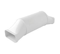 La Ventilazione STK157B Silencieux acoustique excentrique pour hottes et canalisations rectangulaires 150 x 70 mm. couleur blanche.