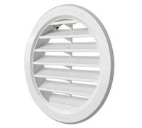 La Ventilazione T10B Grille de ventilation ronde en plastique à encastrer, blanc, diamètre 120 mm