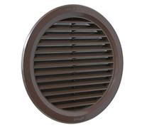 La Ventilazione T20RM Grille de Ventilation Ronde en Plastique Marron, à encastrer, avec Filet Anti-Sept. Diamètre, ø 238 mm