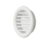 La Ventilazione T3B Grille de ventilation ronde en plastique à encastrer, blanc, 32 mm